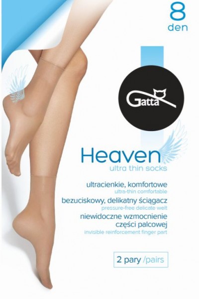 Gatta - 8 den bez elastīgās jostasvietas ultra plānas vasaras zeķītes līdz potītēm ar caurspīdīgu komforta augšdaļu - 2 pāri