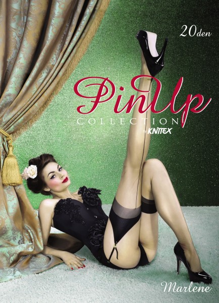 Knittex - Sensuālas neilona ar vīli zeķes Marlene 20 den