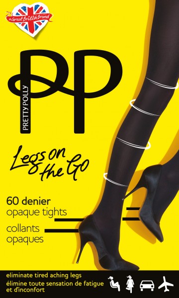 Pretty Polly kājas ceļā - 60 den necaurspīdīgas zeķubikses
