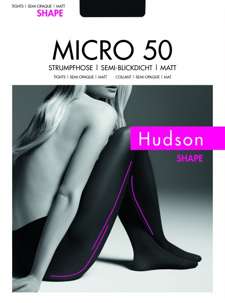 Hudson Micro 50 Light Shape - Ne caurspīdīgas un matētas zeķubikses ar vieglu formējošo efektu