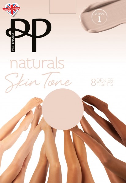 Pretty Polly Naturals ādas toņi - 8 den zeķubikses