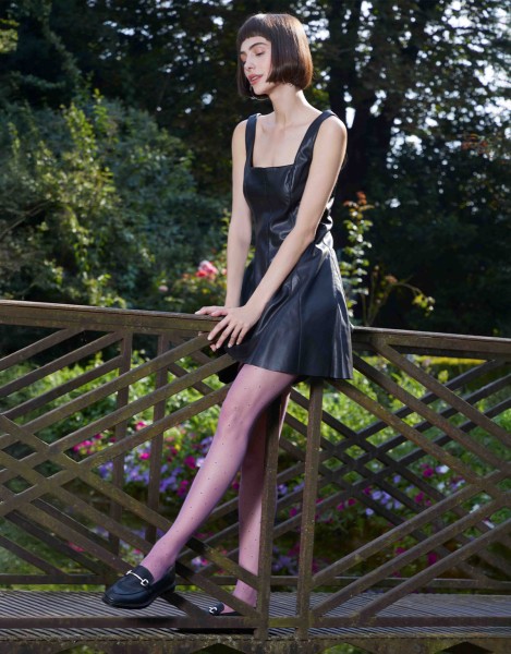 Cette - 20 den polka doti raksts zeķubikses, izgatavotas no augstas kvalitātes, ekoloģiskiem diegiem