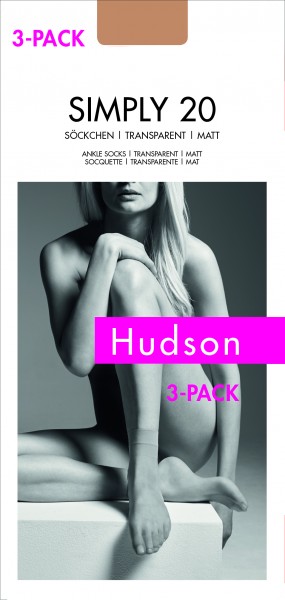 Hudson Simply 20 - Caurspīdīgas un matētas zeķes līdz potītēm - 3 iepakojums!