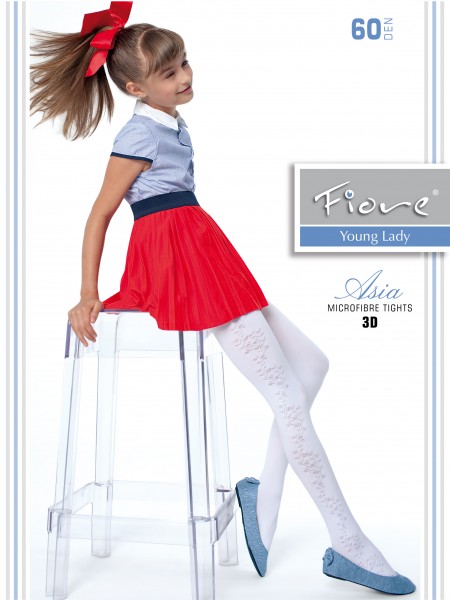 Fiore - Necaursprīdīgas puķu raksta bērnu zeķubikses Asia 60 den