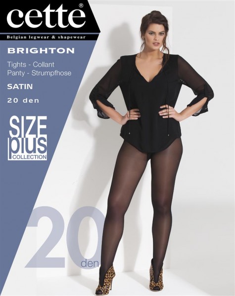 Cette Size Plus Collection - 20 den biezās zeķubikses Brighton