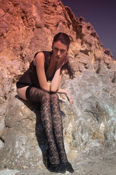 Trasparenze - Eleganta puķu raksta pašpieturošās zeķes